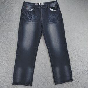 Southpole Wide Leg Baggy Jeans Mens 40x32 Hip Hop Skater Y2K Dark Wash